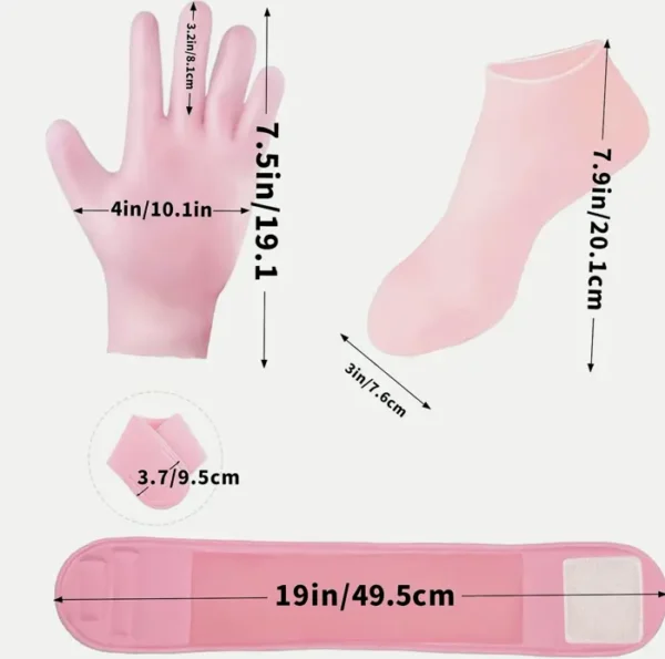 3-Piece Moisturizing Glove, Sock, and Neck Strap Set