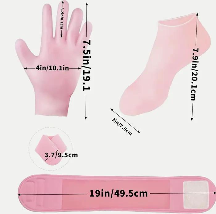 3-Piece Moisturizing Glove, Sock, and Neck Strap Set