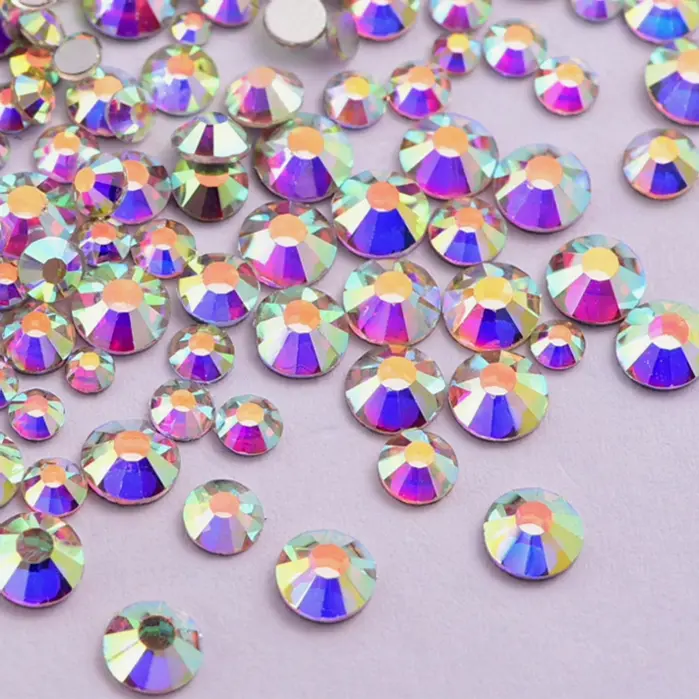 2300pcs Flat Back Crystal Rhinestones for DIY Nails