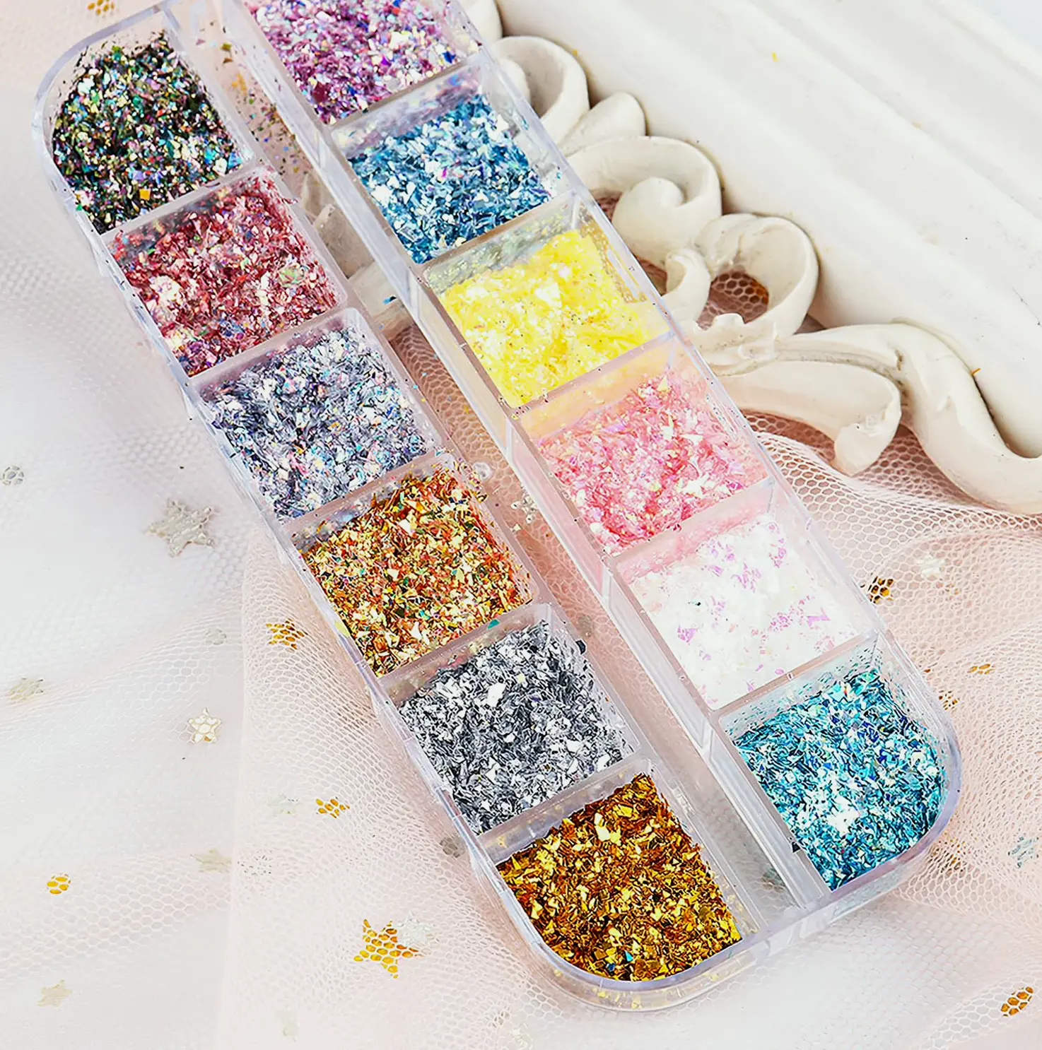 Irregular Nail Film Fragments Glitter