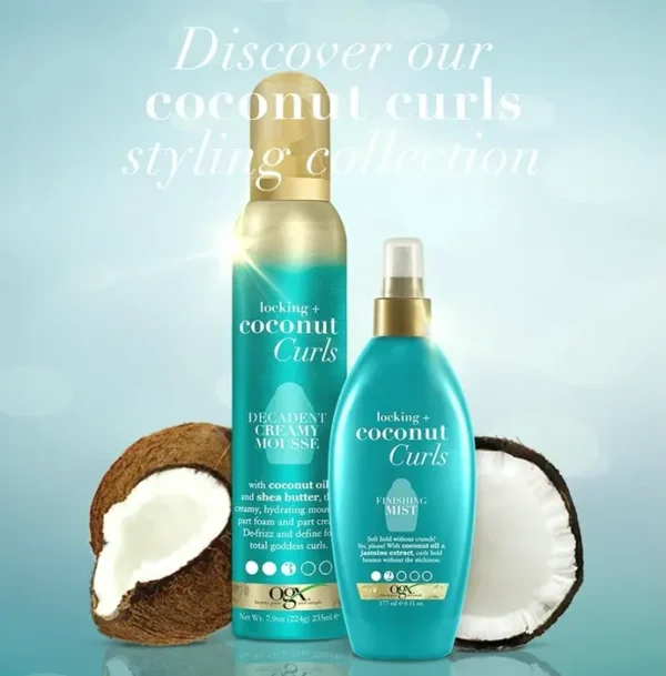 OGX Lock + Tropical Curls Mousse, 7.9