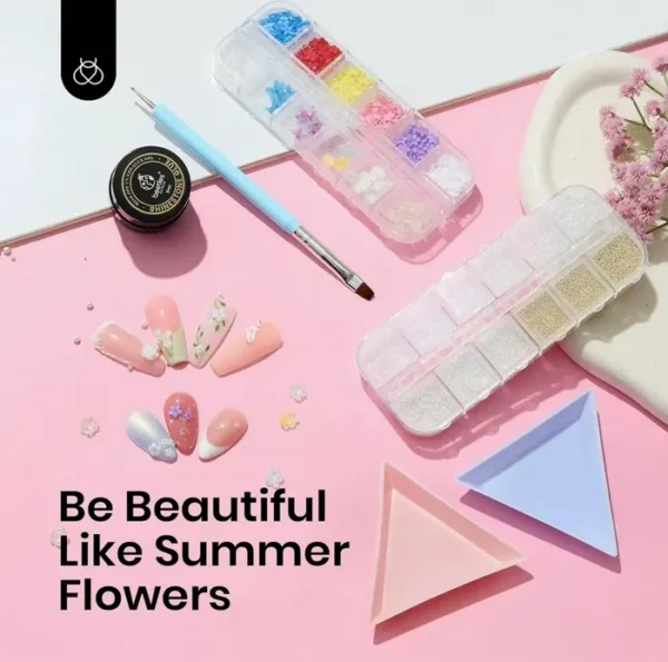 Beetles Brand Flower Nail Decorations 2 Boxes