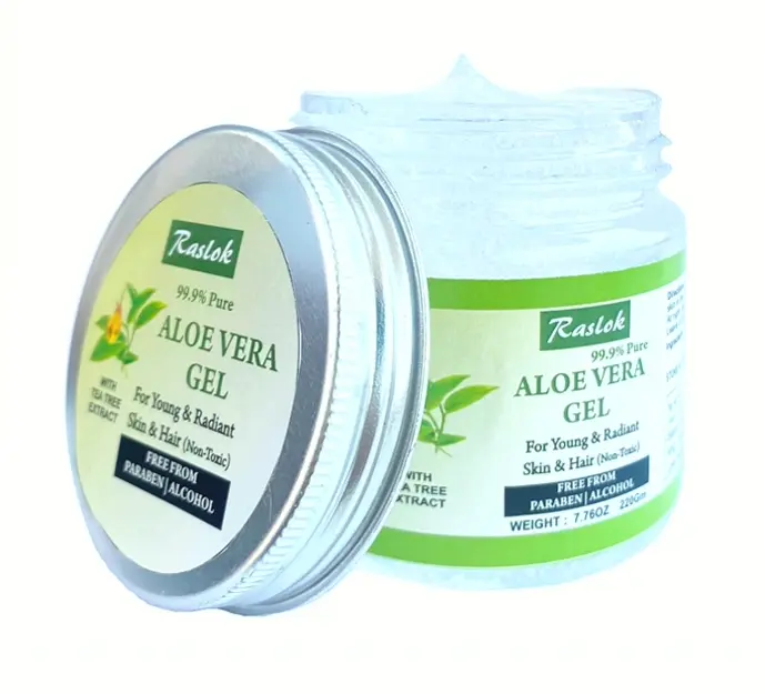 Natural Aloe Gel with Tea Oil for Skin & Hair Care