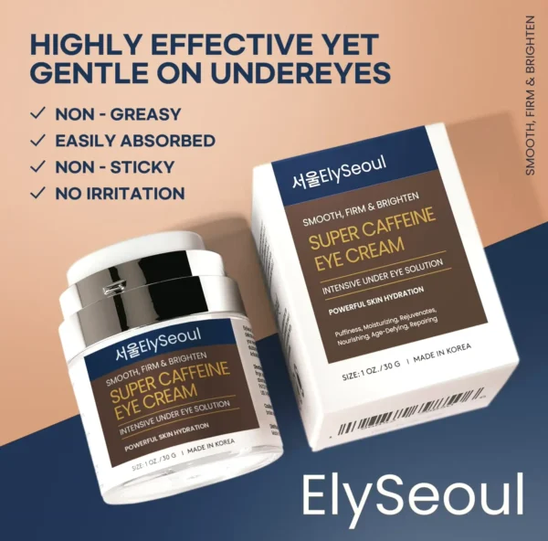 Premium Caffeine Eye Cream: Anti-Wrinkle Treatment, Revitalizes Under Eyes