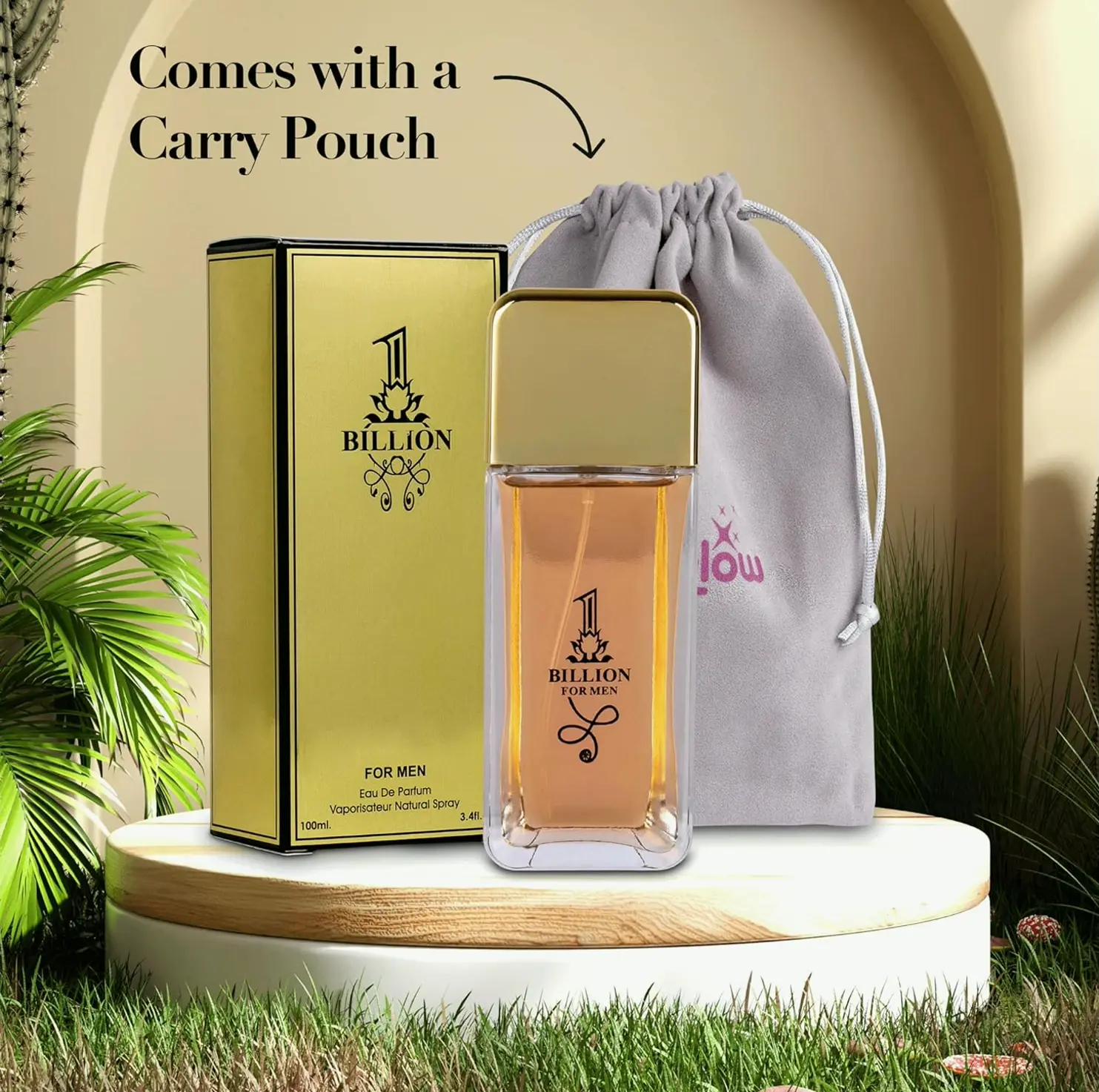Spray De Toilette Cologne for Him, With Suede Pouch - 3.4 Oz