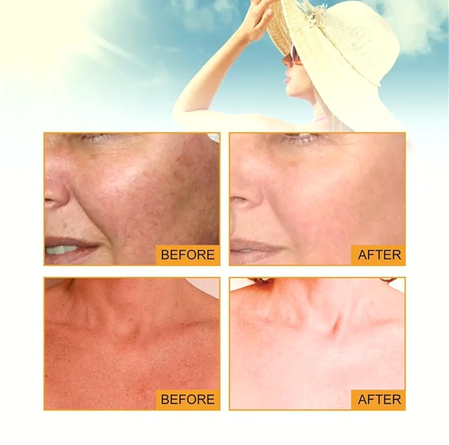 Set of 2 Tinted Sunblock  SPF 50+ for Facial Protection PA+++, Non-Greasy