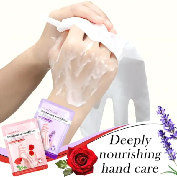 Twenty-Four Pieces Hand and Sole Spa Masks Ideal-for Females, Rose-scented and Lavender-scented