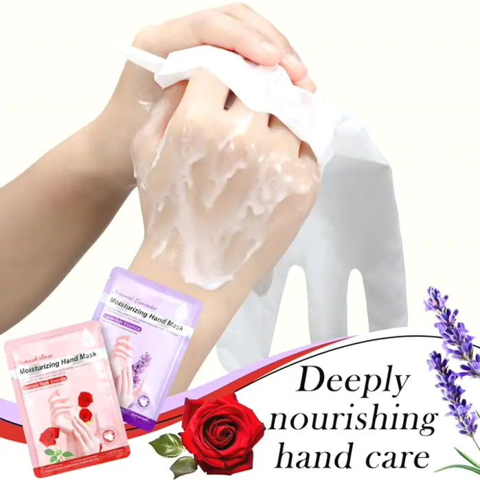 Twenty-Four Pieces Hand and Sole Spa Masks Ideal-for Females, Rose-scented and Lavender-scented