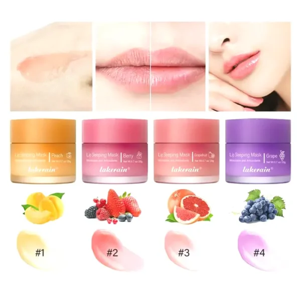 Hydrating Lip Mask, Long-lasting Overnight Treatment, Reduces Dry Lips (Berry) 0.7 OZ