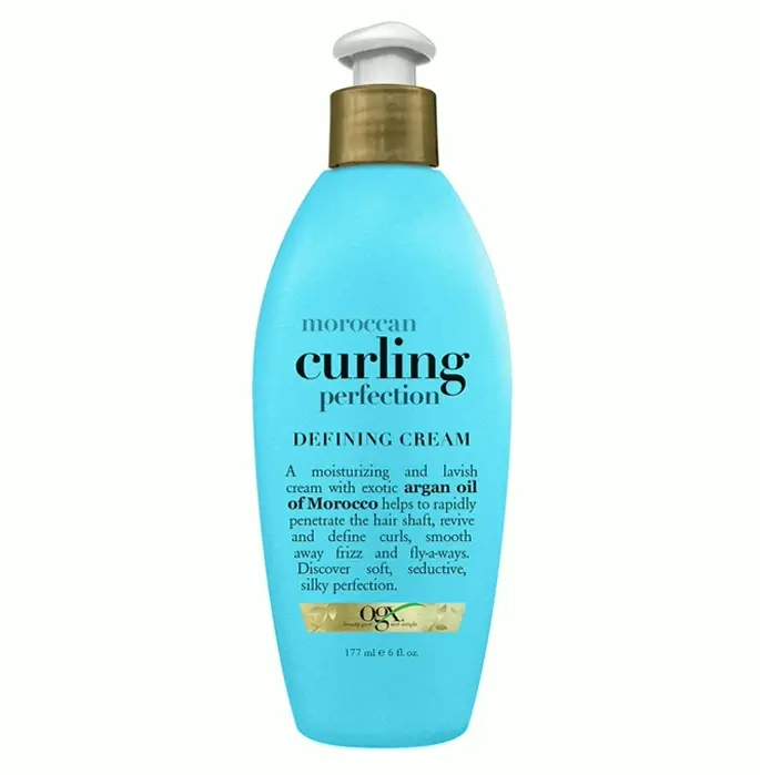 OGX's Moroccan Oil: Curling Perfection, Smoothing Hair Cream, 6 oz