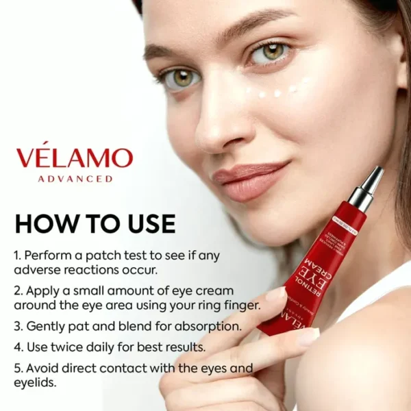 VELAMO ADVANCED Eye Gel for Fine Lines & Dark Circles - 0.5oz