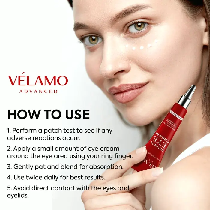 VELAMO ADVANCED Eye Gel for Fine Lines & Dark Circles - 0.5oz