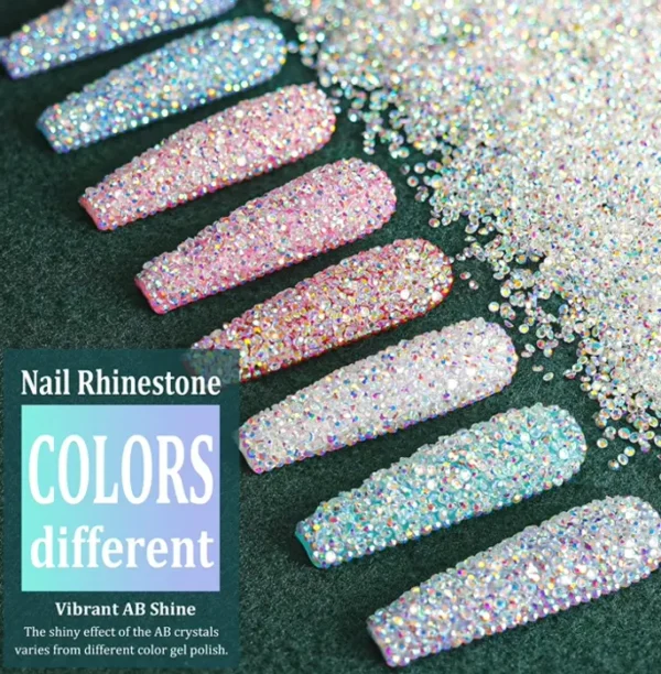 15,000 Tiny Diamond Beads for Nail Art - Shimmering Like Swarovski - 2 Containers - By BELLEBOOST