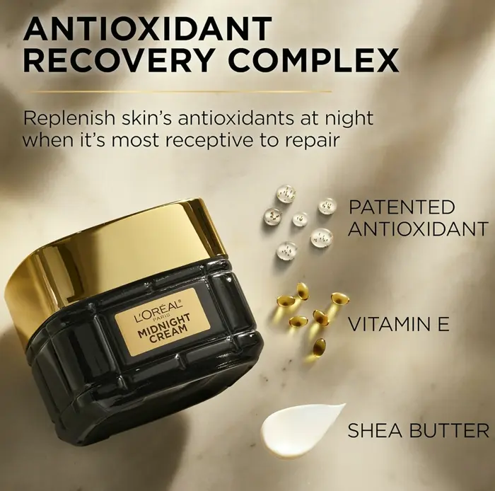 L’Oréal Paris Age Perfect Anti-Wrinkle Nighttime Cream, Reduce Wrinkles & Firm 1.7oz + Serum Sample