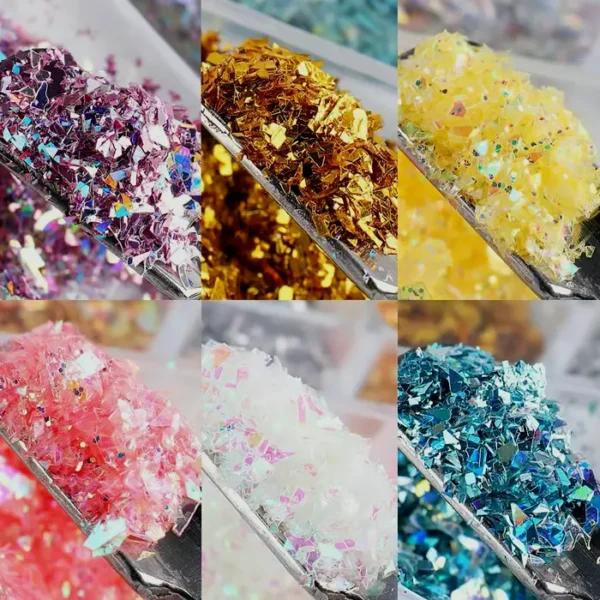 Irregular Nail Film Fragments Glitter