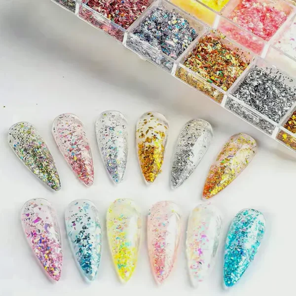 Irregular Nail Film Fragments Glitter