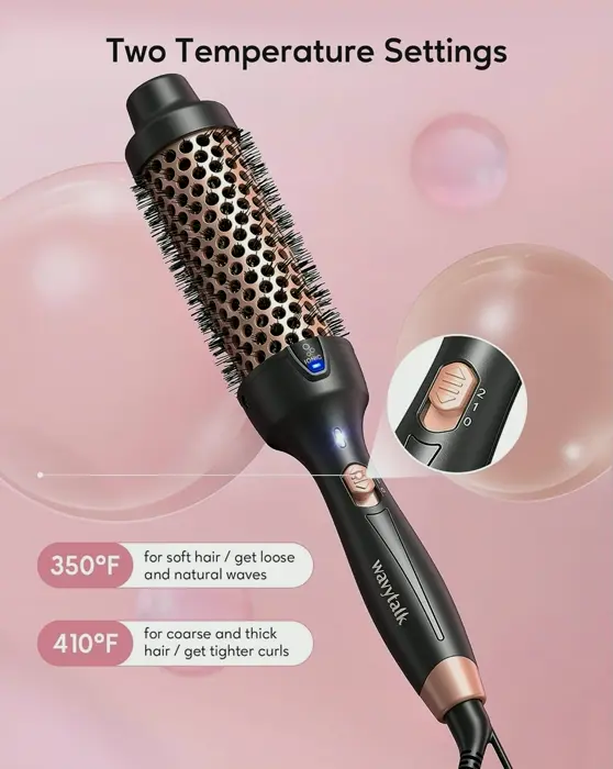 WavyTalk Pro Heated Brush for Blowout Style, 1.5 Inch Ion Circular Brush
