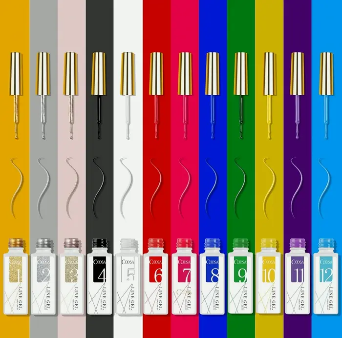 12 Colors Gel Pen Kit for Nail Decor