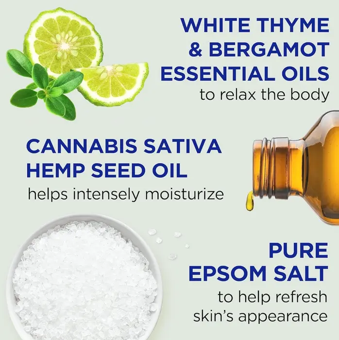 Dr Teal's Body Wash featuring Pure Epsom Salt, Cannabis Sativa Hemp Seed Oil, 24 fl oz (Set of 2)