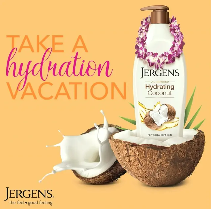 Jergens Hydrating Coconut Body Moisturizer, 16.8 Oz (Pack of 3)
