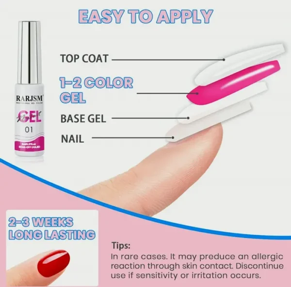 Manicure Polish Kit - 12 Neon Colors Including Glitter