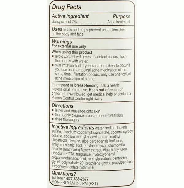 Phisoderm Acne-Clearing Body Wash, 10 oz Container