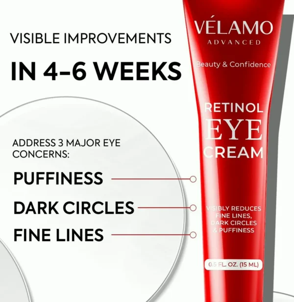 VELAMO ADVANCED Eye Gel for Fine Lines & Dark Circles - 0.5oz