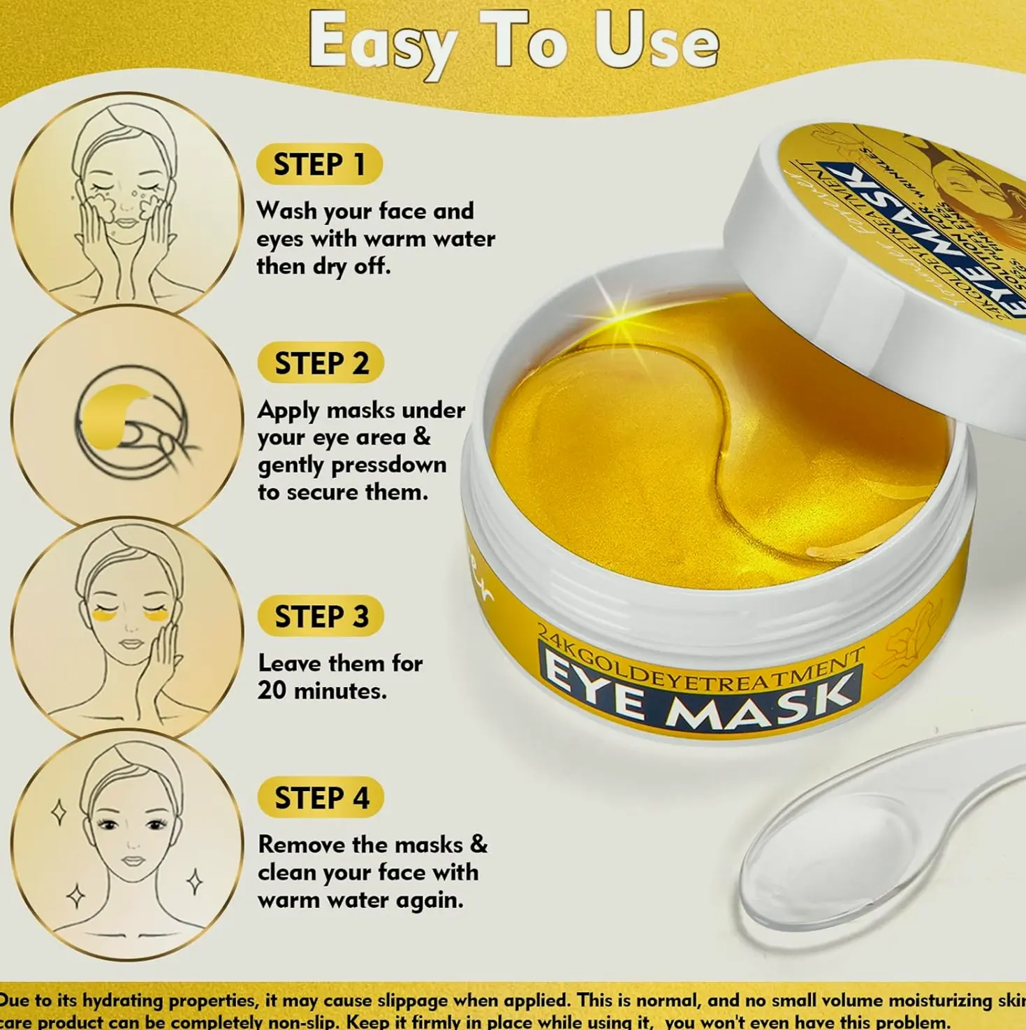 Moisturizing Gold Eye Patch for Puffiness