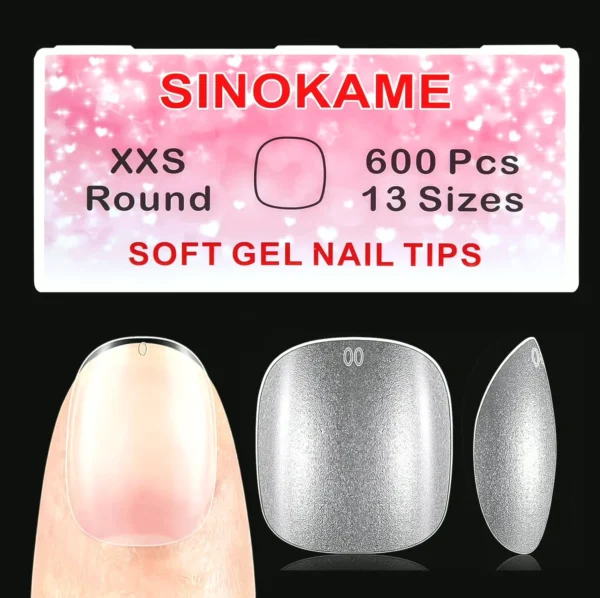 600Pcs Extra Small Circular Nail Tips