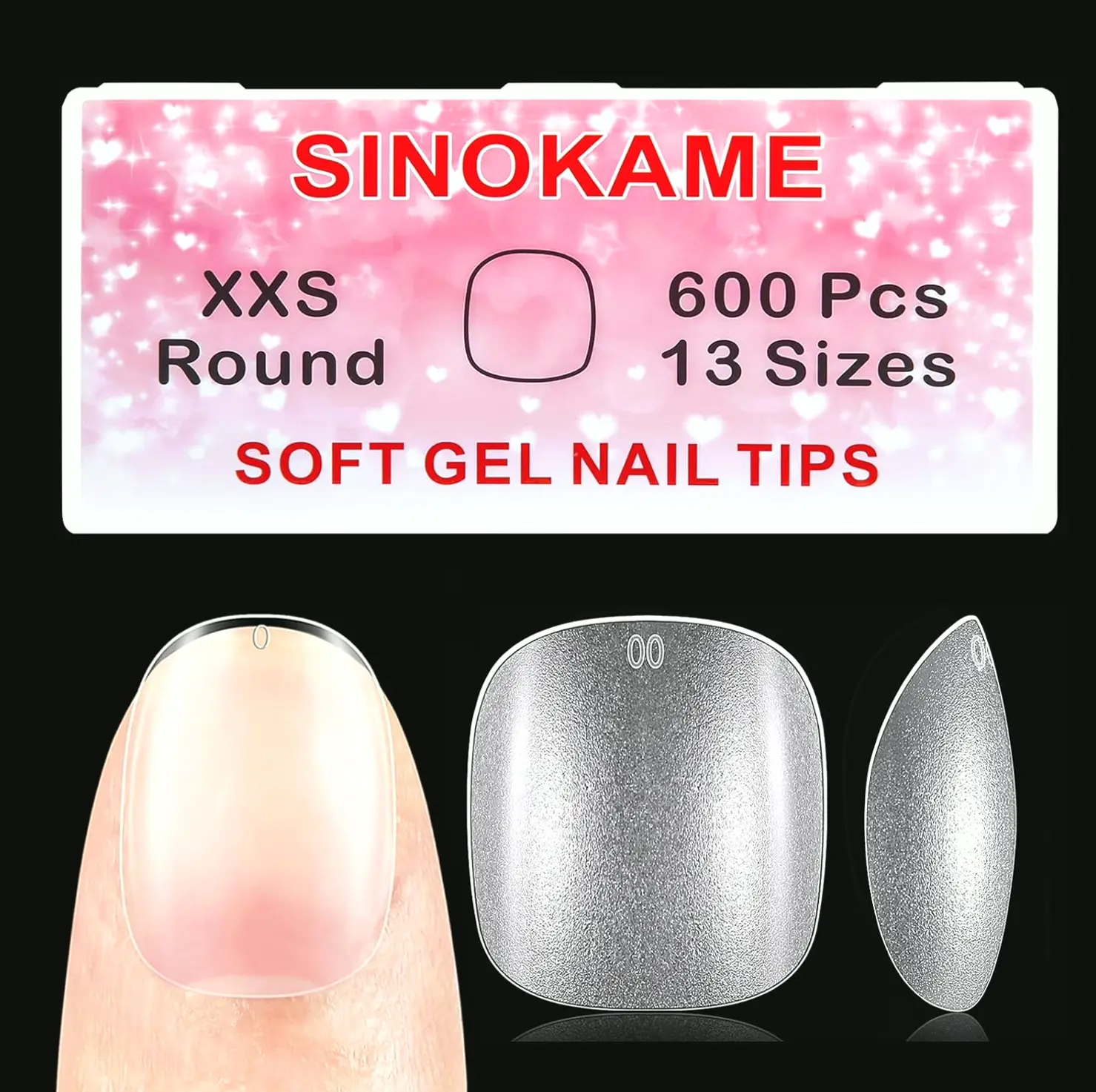 600Pcs Extra Small Circular Nail Tips