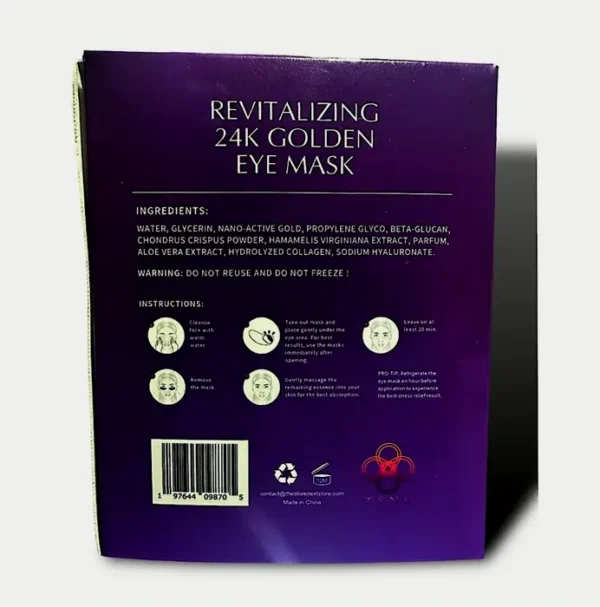 Advanced 24-karat Gold Under-Eye Masks with Aloe, 15 Pairs