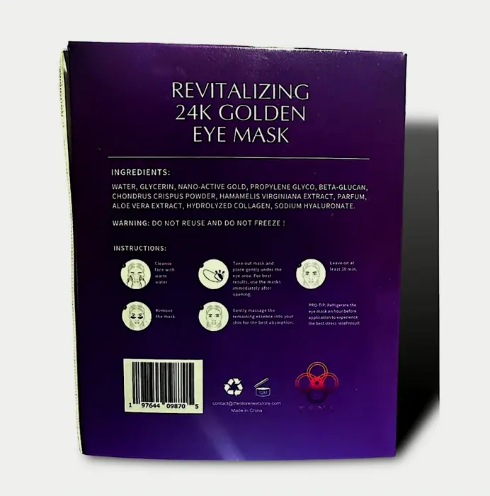 Advanced 24-karat Gold Under-Eye Masks with Aloe, 15 Pairs