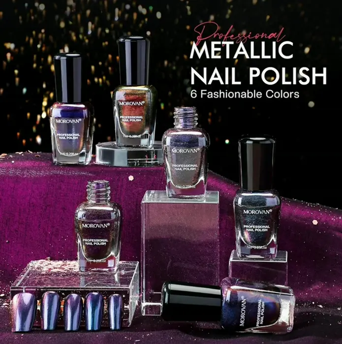 Morovan\'s Metallic Nail Polish Pack: Quick Dry Lacquer Kit