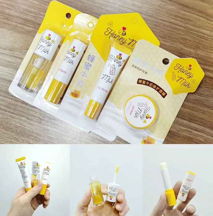 4-Piece Honey Dairy Lip Care Kit