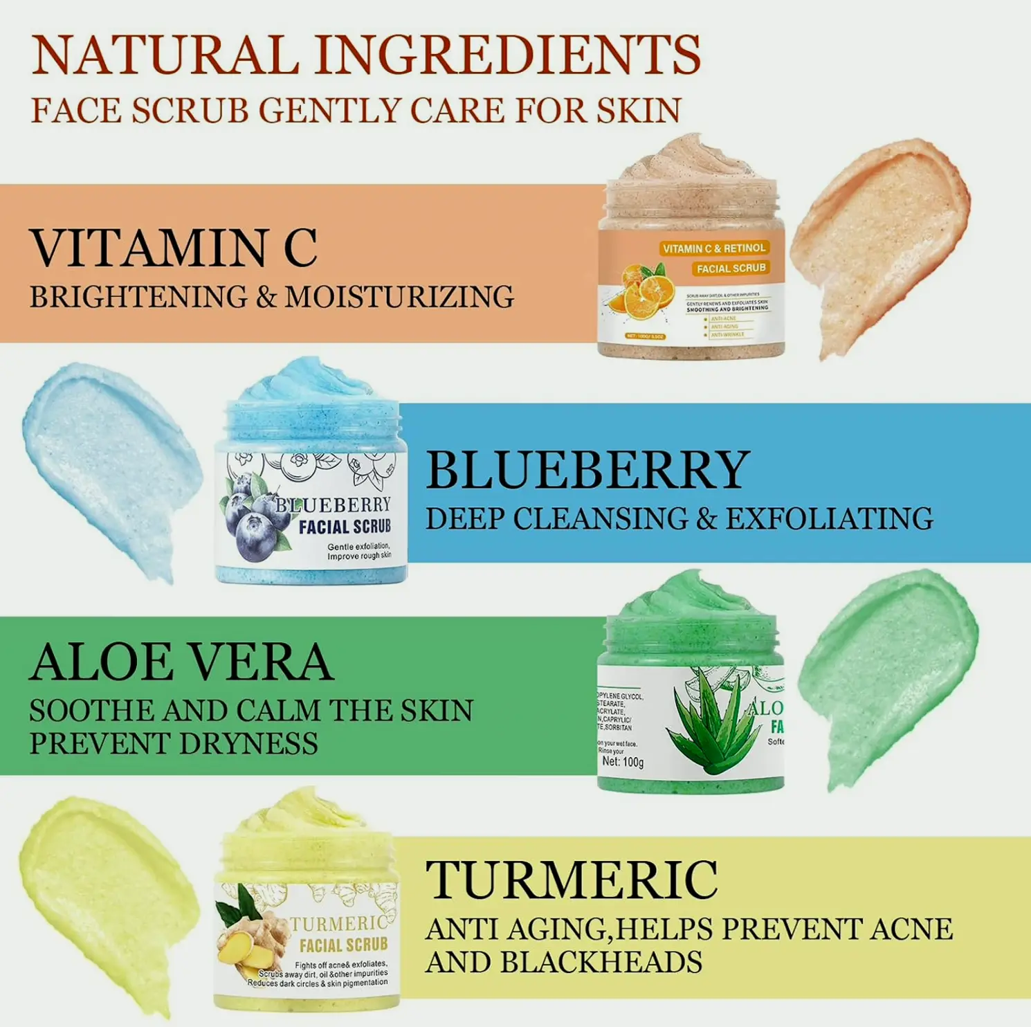 Face Exfoliator with Aloe Vera for Radiance