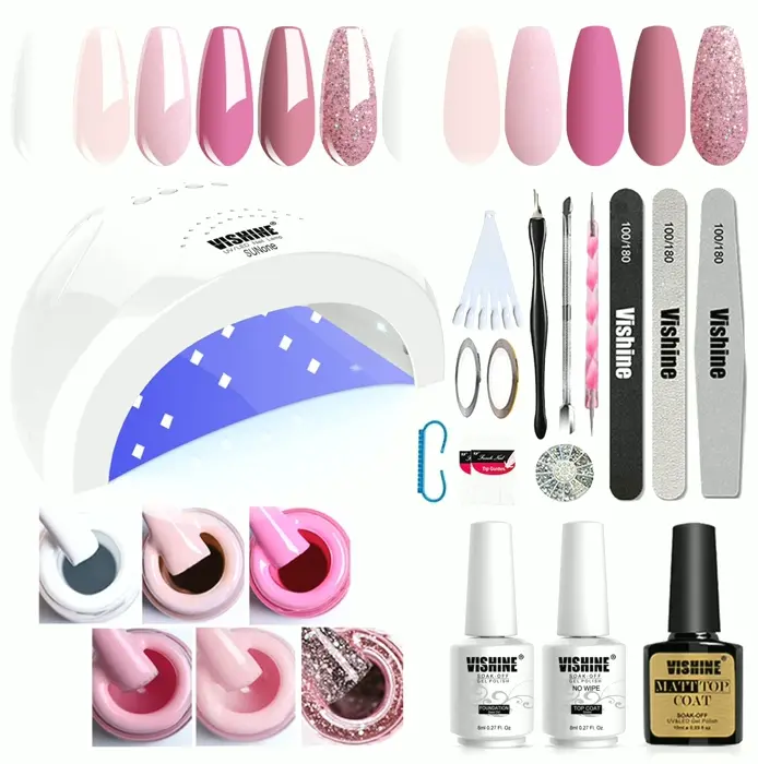 Nail Starter Set with 48Watt UV LED Lamp & 6 Colors