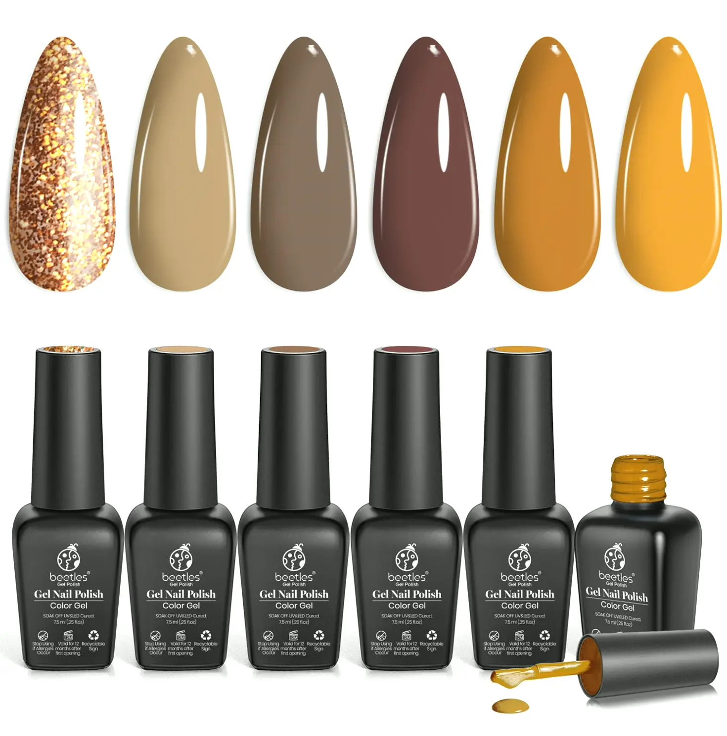 Gel Polish Kit, Chocolate Caramel Shades