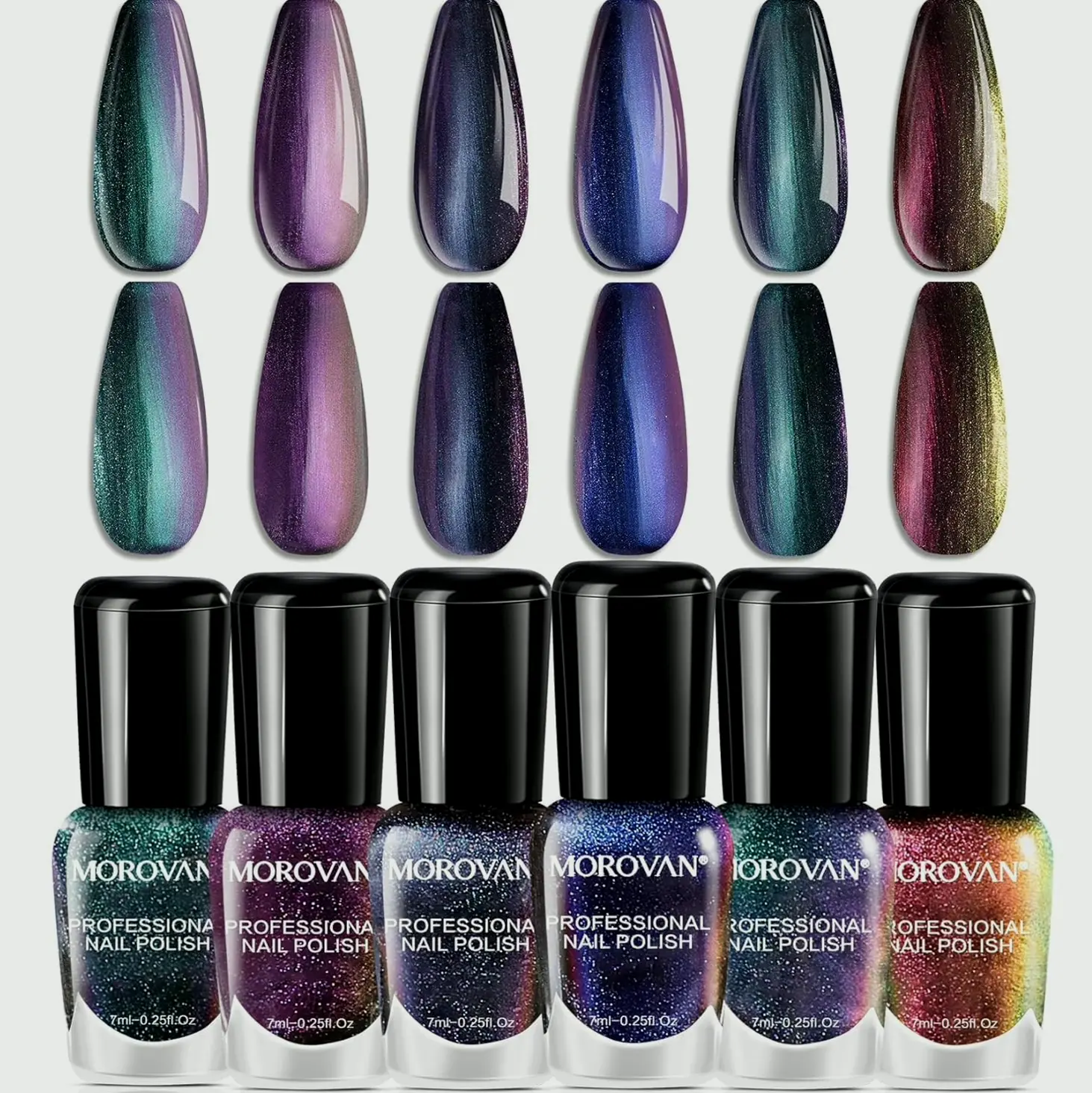 Morovan's Metallic Nail Polish Pack: Quick Dry Lacquer Kit