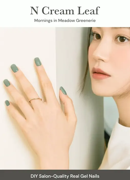 Semi Cured Gel Nail Strips in Green from ohora