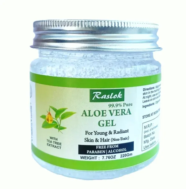 Natural Aloe Gel with Tea Oil for Skin & Hair Care