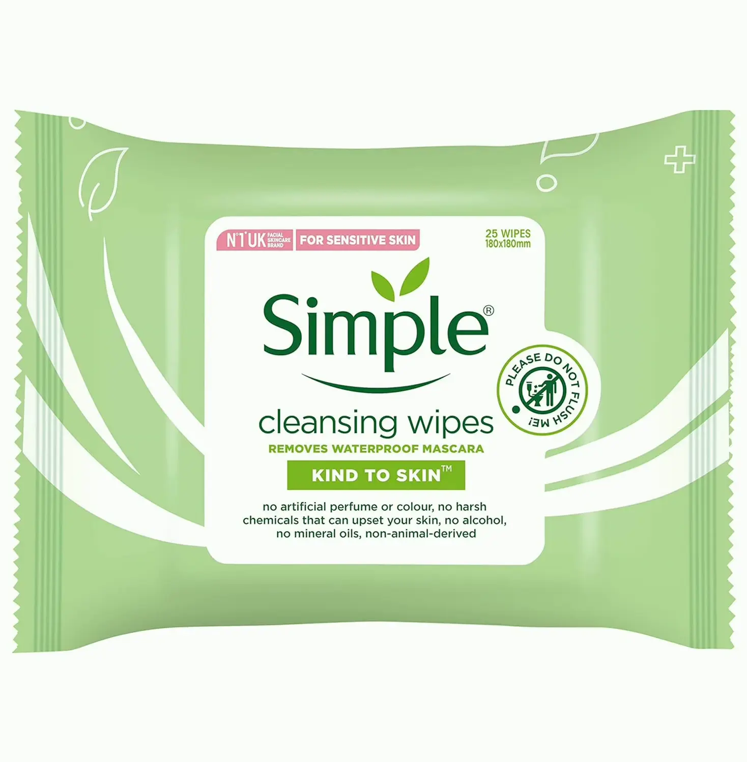 Simple Kind To Skin Facial Cleansing Cloths - 25 Count