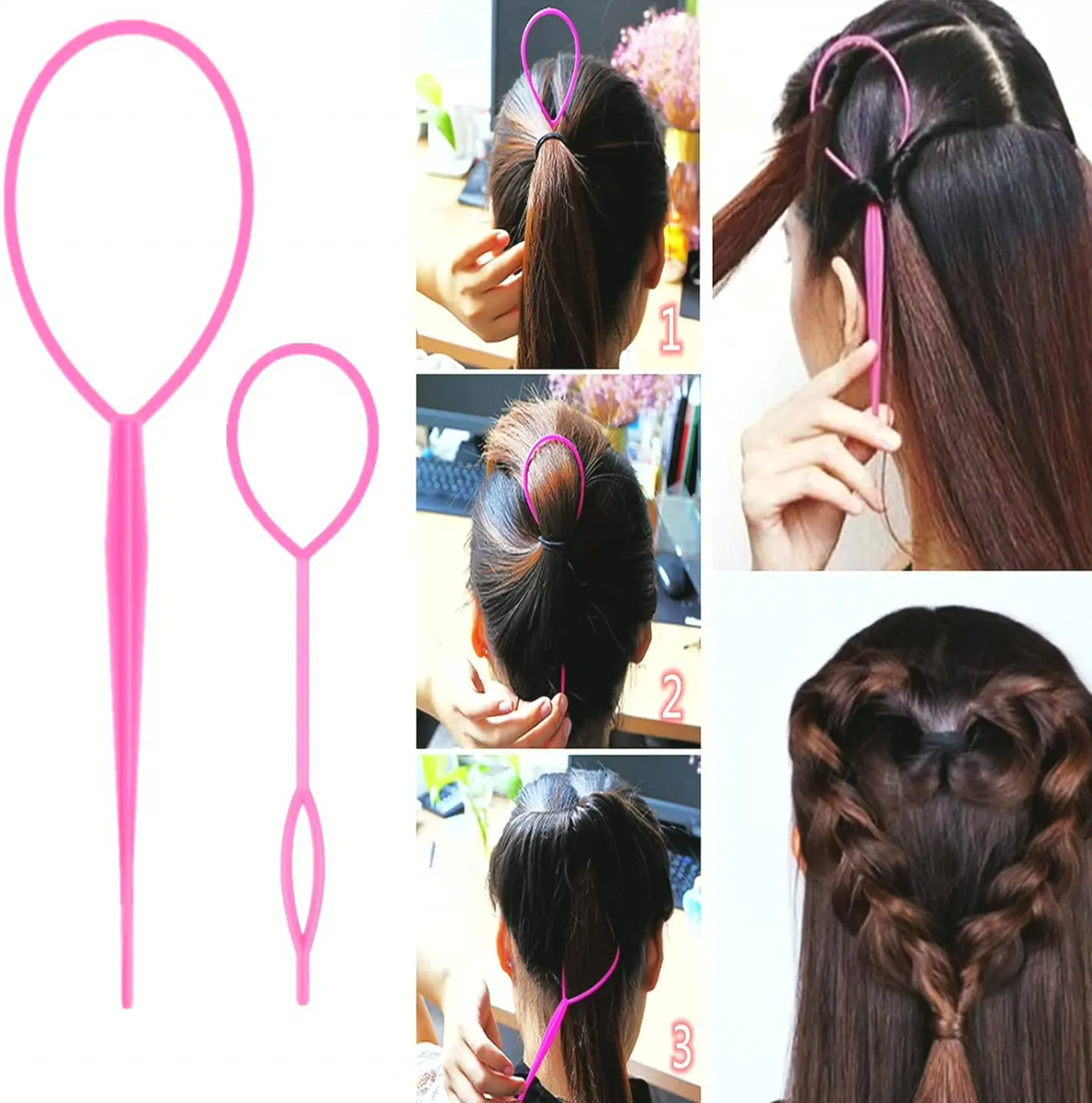 Hair Styling Kit with Various Brushes for Ladies
