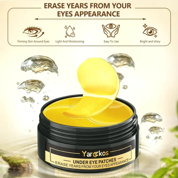 Pack 24K Eye Masks, 30 Pairs, Hydrating Treatment
