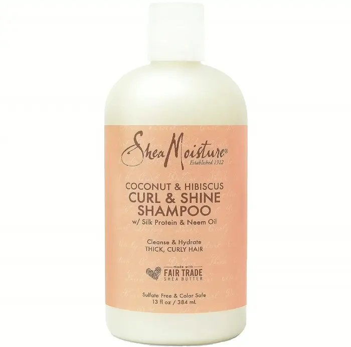 SheaMoisture Coil and Shine Coconut Shampoo 13 ounces Chemical Free Cleanser