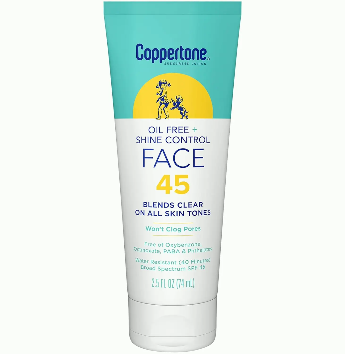 Oil Free Anti-Shine SPF 45 Face Sunscreen, 2.5 fl. oz.