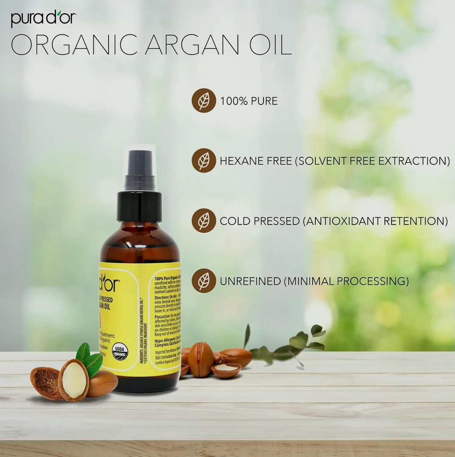Organic Moroccan Argan Oil - Hydrate Body