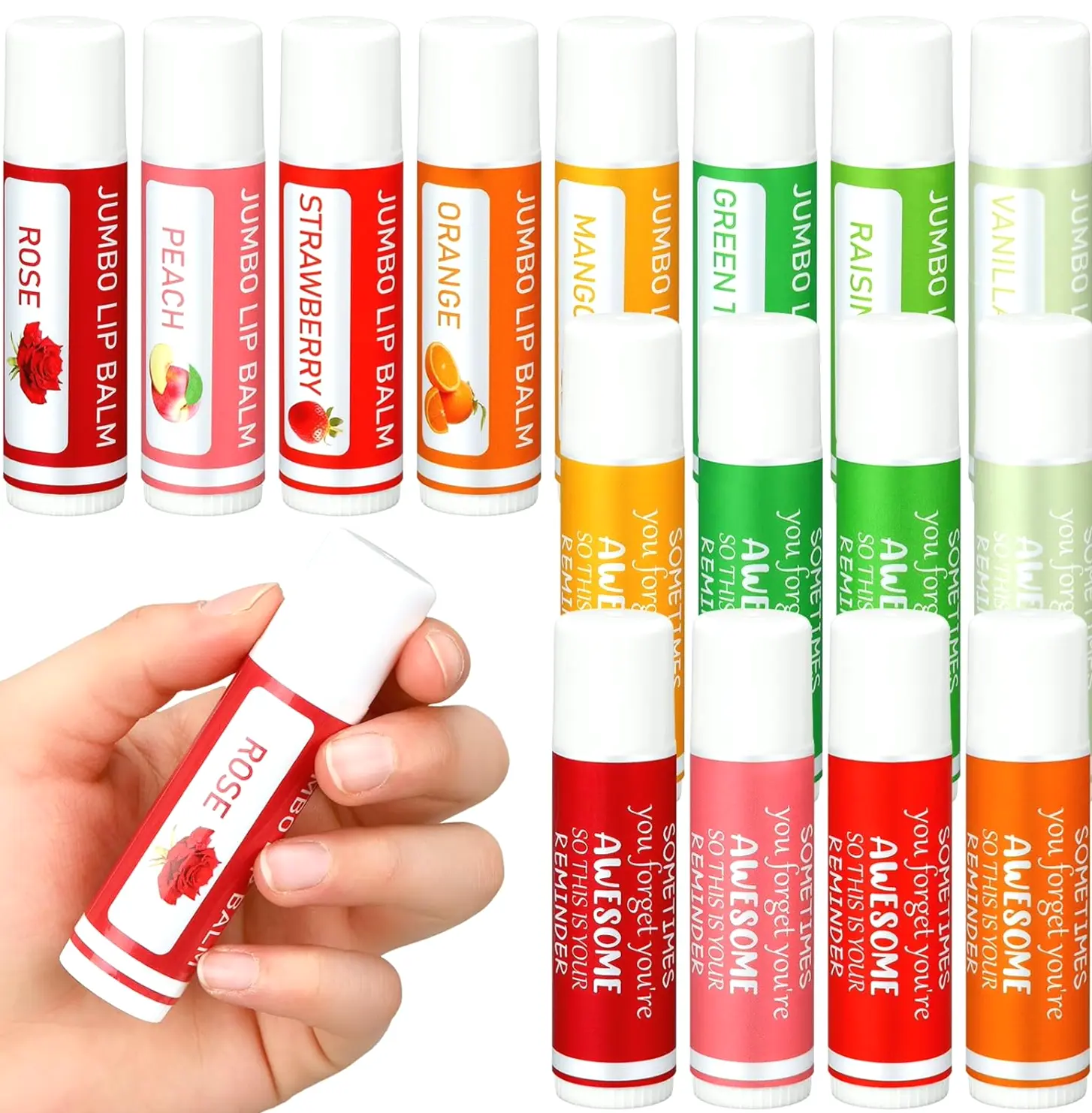 Bulk Jumbo Chapstick Set Thank You Presents Flavored