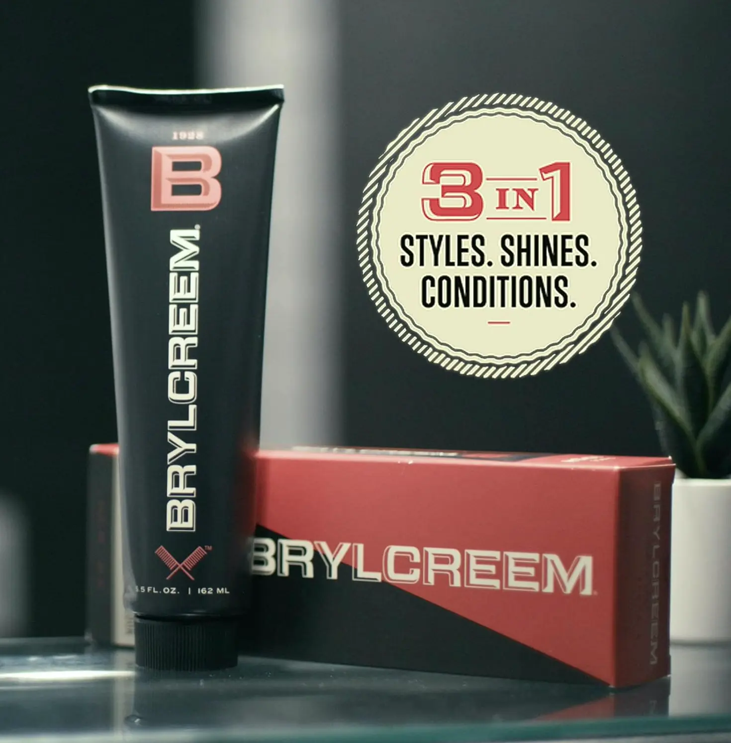 Brylcreem Triple Action Men's Hair Cream, Non-Alcoholic, 5.5 oz