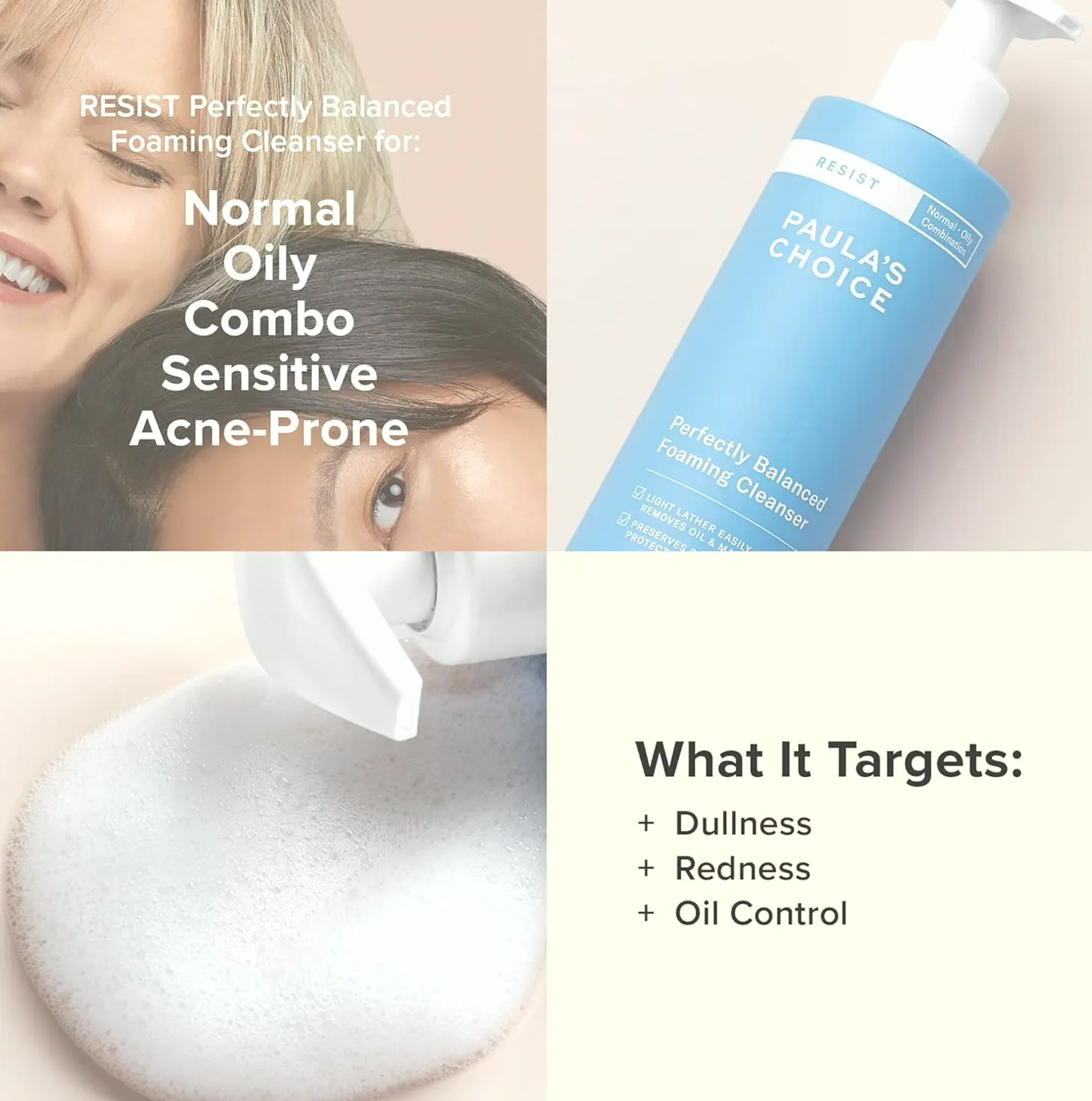 Lathering Cleanser with Hyaluronic Acid & Aloe, 6.4 Ounce