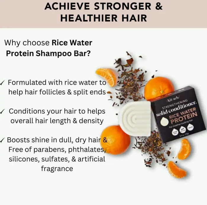 Kitsch Rice Water Hair Bar | Strengthening | 2.7 oz